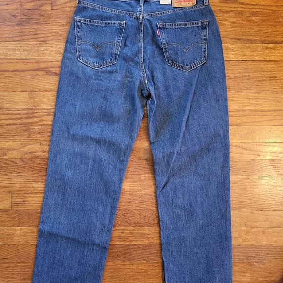 Levi's Men 505 Relaxed Fit Jeans 34 x 30 Straight Leg Zip Up Blue NWT Fashion B3 - Picture 3 of 5